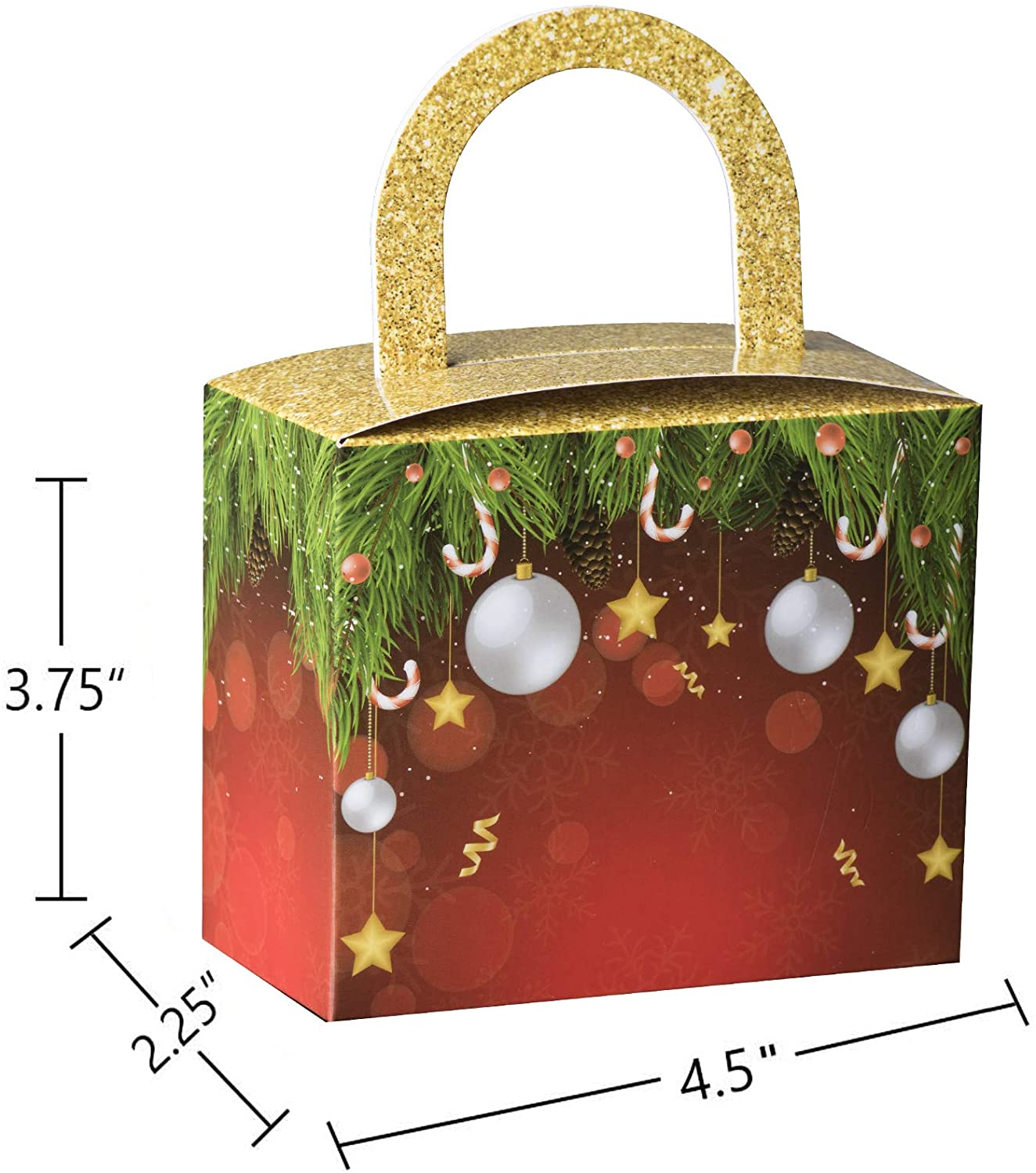 Christmas Candy Boxes 18 Pack 4.5" X 3.75" X 2.25"